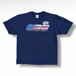 Vintage 2006 FIFA World Cup USA T-Shirt Navy Blue Size XL